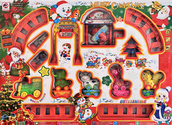 اسباب بازی قطار کریسمس حرکتی سایز بزرک