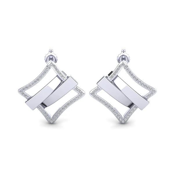 گوشواره طلای سفید