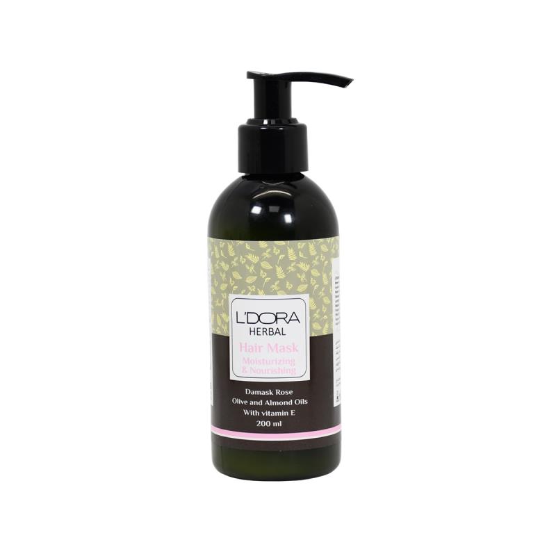 ماسک گیاهی نرم‌ کننده و تقویت‌ کننده موی سر لدورا هربال 200 میلی لیتر