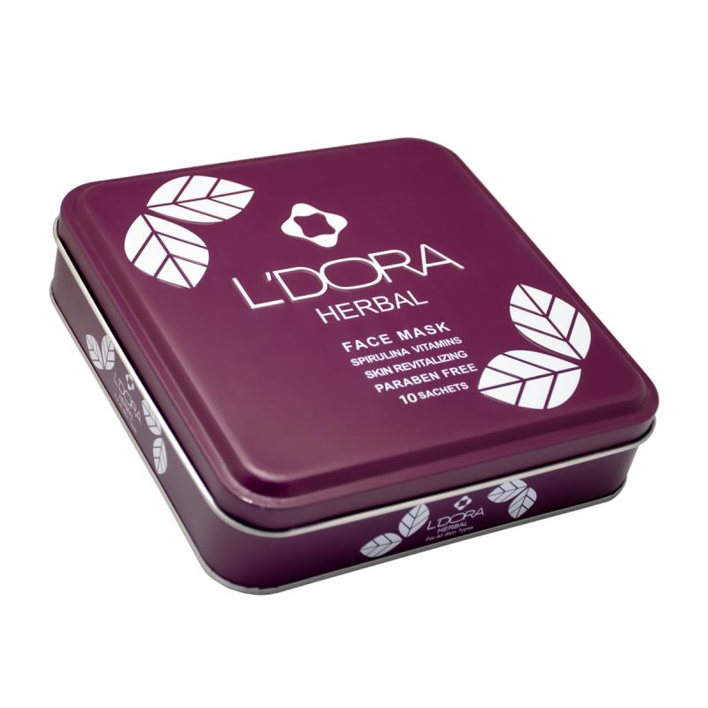 ماسک پودری اسپیرولینا ویتامینه لدورا هربال 10 عددی