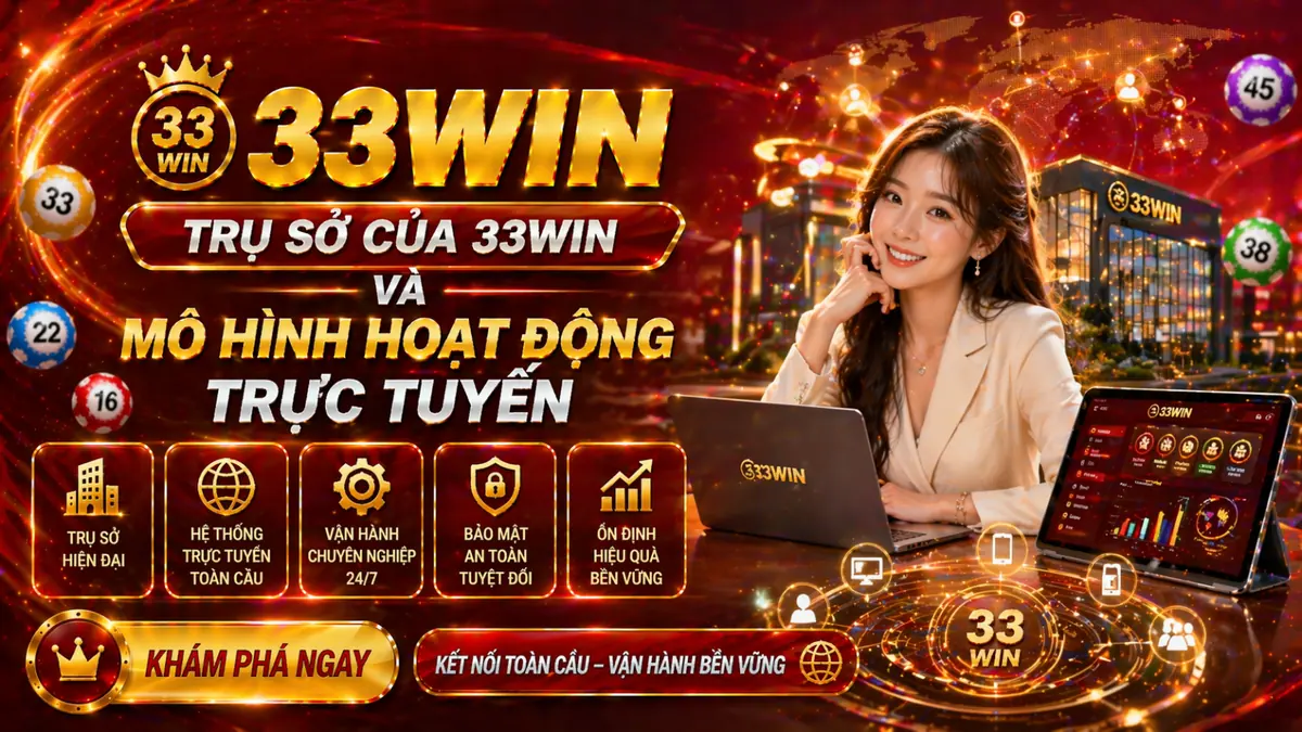 Trụ sở của 33Win và mô hình hoạt động trực tuyến